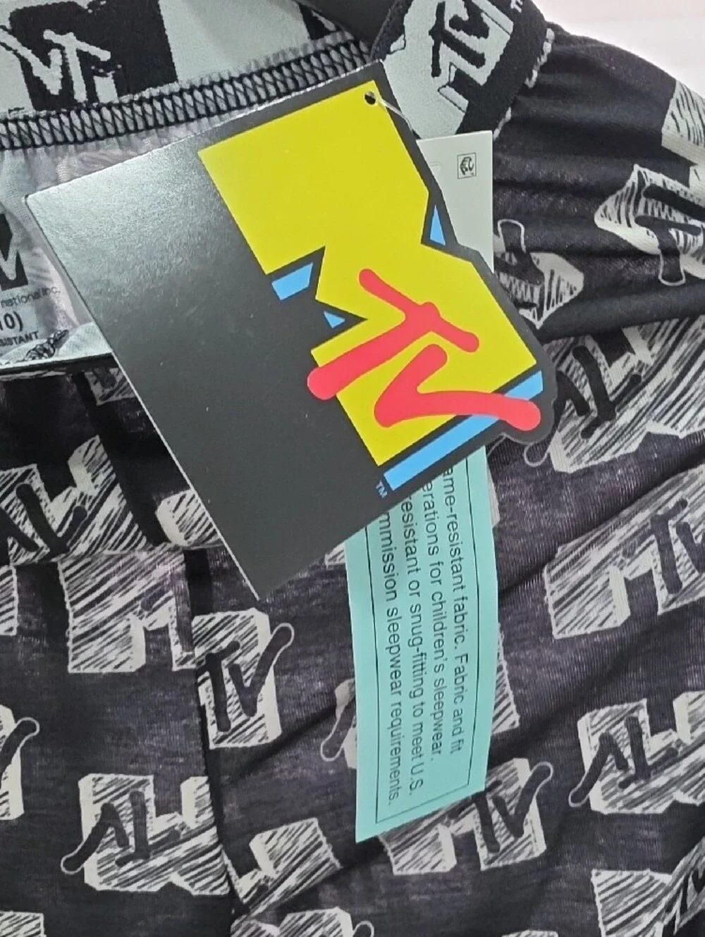 MTV Black and White Logo Pajamas